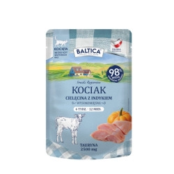 BALTICA SMAKI REGIONÓW SASZETKA KOCIAK CIELĘCINA Z INDYKIEM 100G
