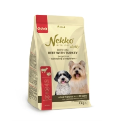 NEKKO DAILY ADULT ALL BREED WOŁOWINA INDYK 2KG