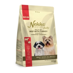 NEKKO DAILY ADULT ALL BREED WOŁOWINA INDYK 12KG