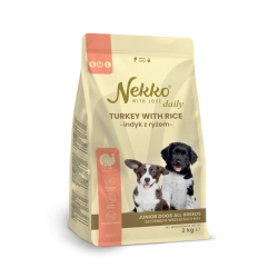 NEKKO DAILY JUNIOR ALL BREED INDYK Z RYŻEM 2KG