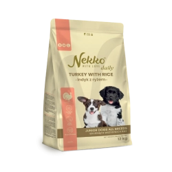 NEKKO DAILY JUNIOR ALL BREED INDYK Z RYŻEM 12KG