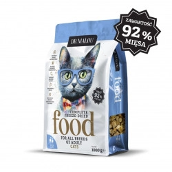 DRMALOU CATS ADULT LIOFILIZOWANA KARMA PEŁNOPORCJOWA KACZKA Z JAGNIĘCINĄ 1000G