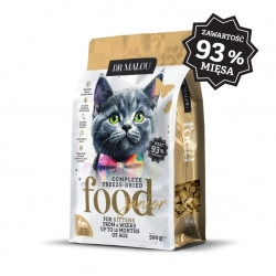 DRMALOU KITTEN LIOFILIZOWANA KARMA PEŁNOPORCJOWA KURCZAK Z KOZIM MLEKIEM I ŻÓŁTKIEM 500G