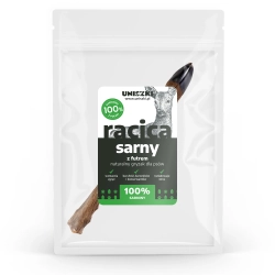 UNISZKI RACICA SARNY Z FUTREM NATURALNY GRYZAK DLA PSA 1SZT