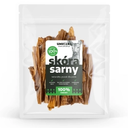 UNISZKI SKÓRA SARNY NATURALNY GRYZAK DLA PSA 100G