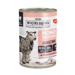 WIEJSKA ZAGRODA KOT MONOBIAŁKOWA KARMA Z JAGNIĘCINĄ 400G