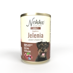 NEKKO ADULT JELEŃ JAGODY POKRZYWA 400G PUSZKA