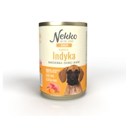 NEKKO JUNIOR INDYK MARCHEW SIEMIĘ LNIANE 400G PUSZKA